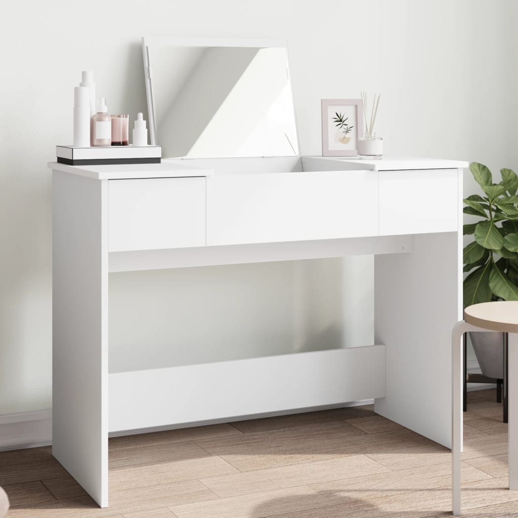 Dressing Table With Mirror 100X45X76 Cm
